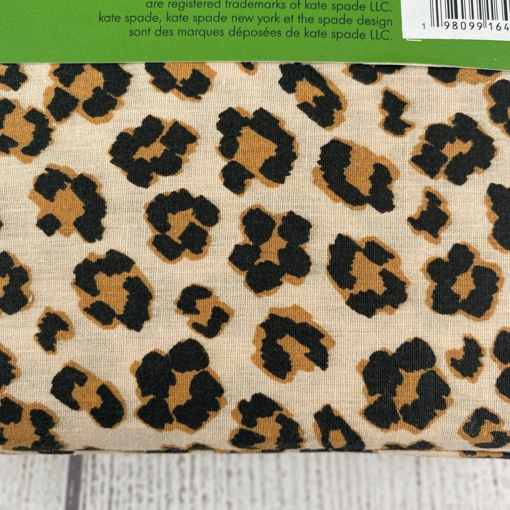 Kate Spade Sheet Set Twin Leopard Floral 100% Cotton Animal Print Cheetah